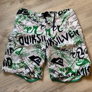 Quicksilver Logo Board Shorts, Size 38